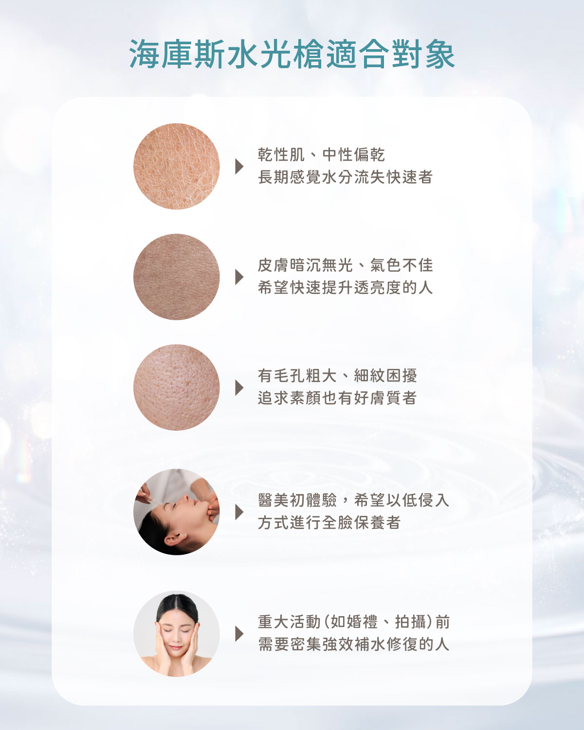 海庫斯水光槍-適合對象